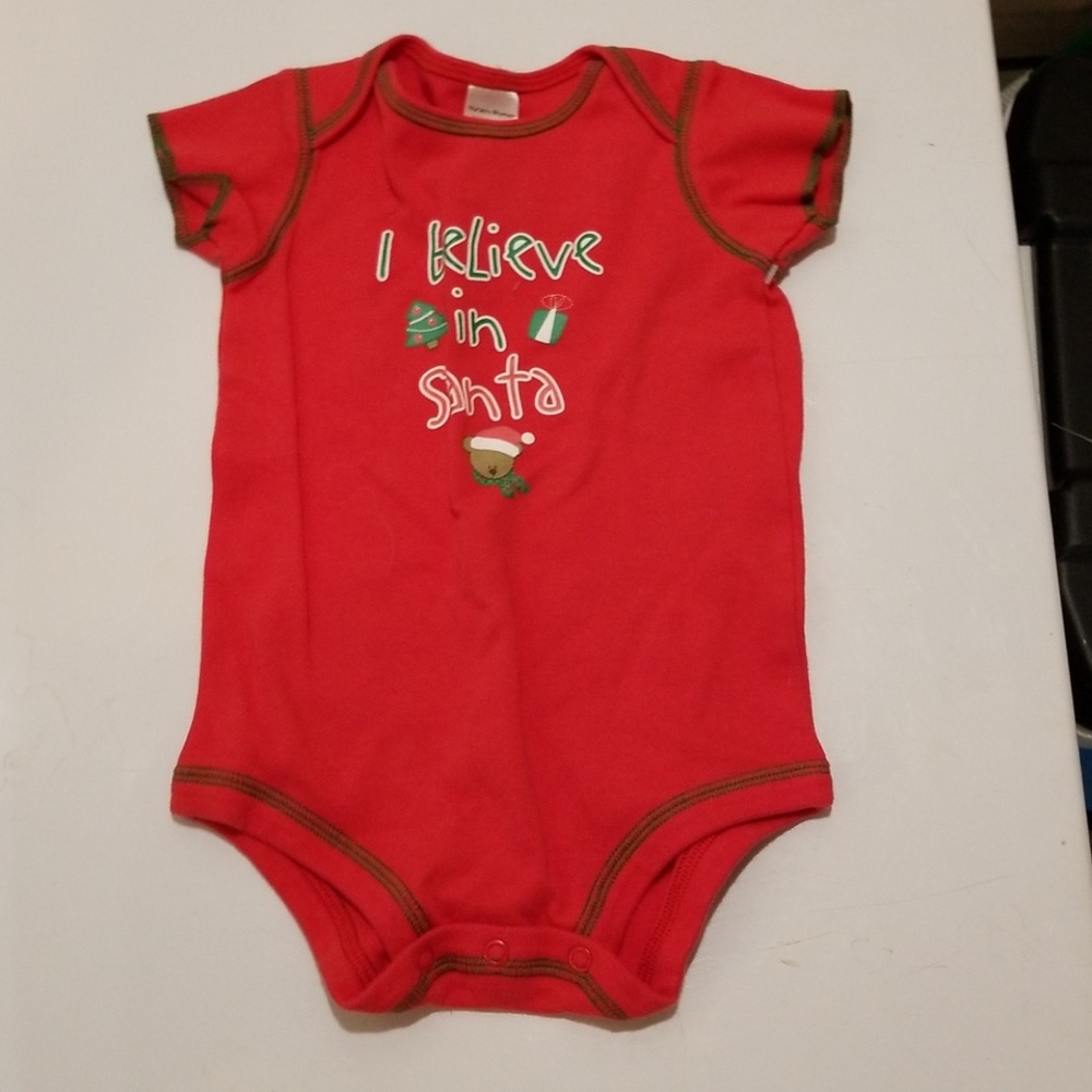 One piece 12 month old Red Christmas outfit